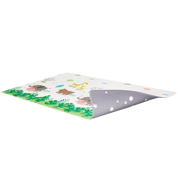 Babylegemåtte 55x82'' til børn, blød og vendbar aktivitetsmåtte, perfekt til kravl, sjov på gulvet!