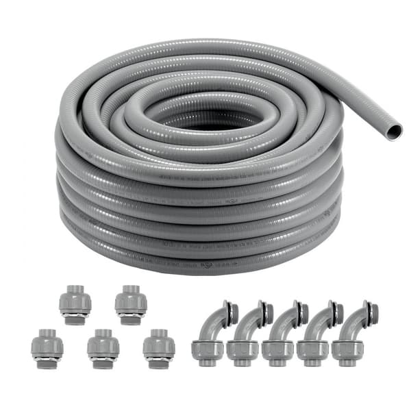 Joustava 1 tuumainen nestetiivis PVC-putki 100 jalkaa, ei-metallinen, sähköinen, IP65 suojattu, kestävä ja joustava käyttöön