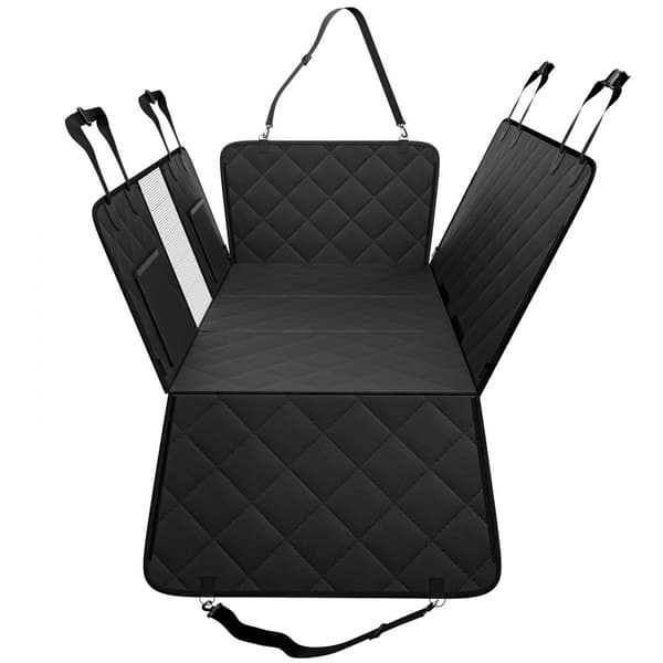 Vandtæt hundebilsædebetræk 53x24,8 cm, 600D komfortabelt design til bagsæde, slidstærkt og nemt at rengøre.