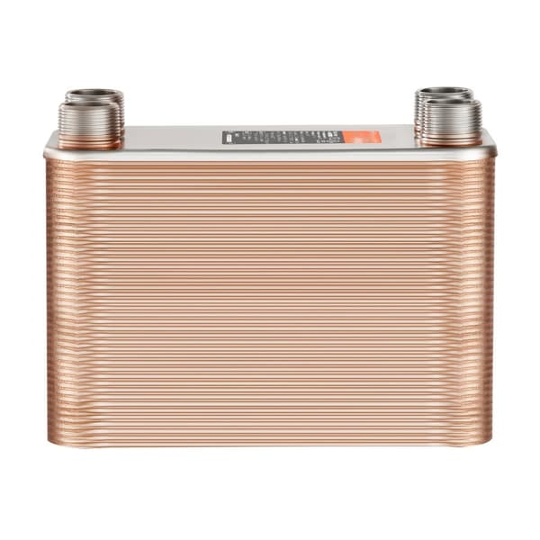 80 Pladevarmeveksler 4*1-1/4 MNPT-porte, 5x 12 Lodet 316L Rustfrit Stål, effektiv varmeoverførsel, holdbar konstruktion.