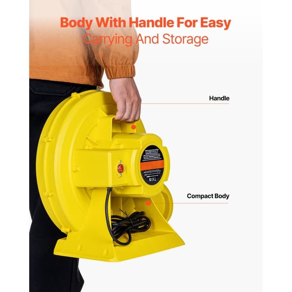Uppblåsbar Blower 950W 1,2 & 1,3 HP för hoppborgar, tyst, kraftfull, energieffektiv för uthyrning och evenemang