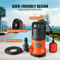 Miniatyrbillede 5 af 11: Dykpumpe, sump pumpe 400W, 2510 GPH, 26 fod hoved, høj kapacitet, effektiv vandpumpe til udledning.