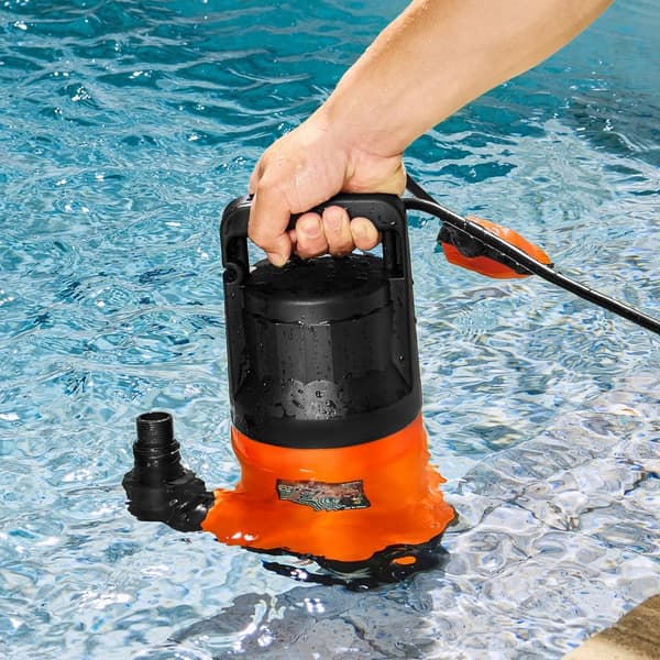 Dykpumpe, sump pumpe 400W, 2510 GPH, 26 fod hoved, høj kapacitet, effektiv vandpumpe til udledning.