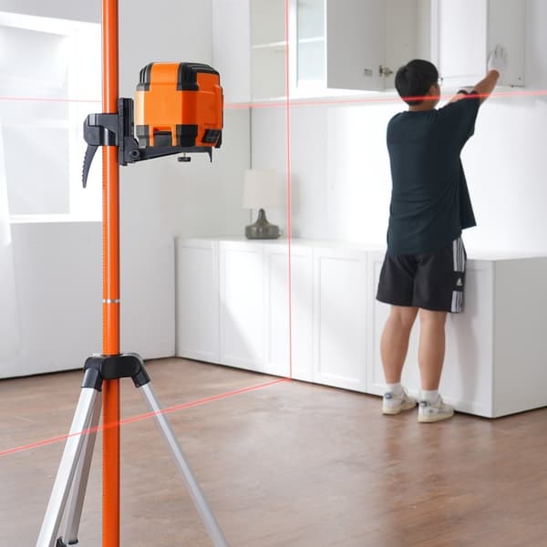 Lasernivåstativ 1/4-20 & 5/8-11, justerbar höjd 40,94-133,85 cm, perfekt för byggprojekt och precisionsarbete, stabil och hållbar
