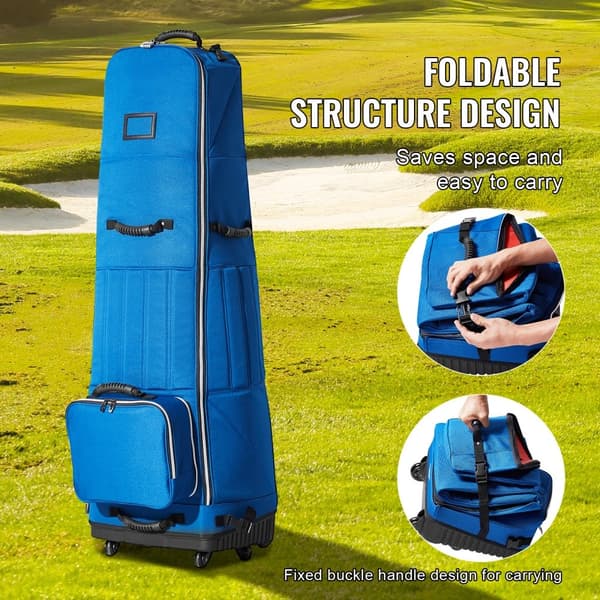 Golf Rejsetaske med Hjul, 1200D Oxford, Beskyttende Cover til Golfkøller, Holdbar og Letvægts, Ideel til Rejser og Golfturneringer.