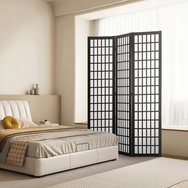 Rumskiljare Japansk Väggskärm 3-panel, Elegant Rumsseparering, Modern Design, Flerfunktionell Inredning för Hem och Kontor
