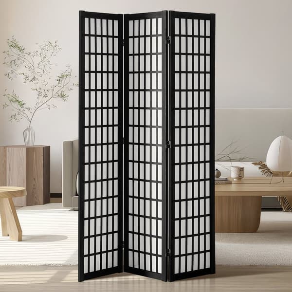 Rumskiljare Japansk Väggskärm 3-panel, Elegant Rumsseparering, Modern Design, Flerfunktionell Inredning för Hem och Kontor
