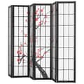 Miniatyrbild 9 av 11: Rumsegregator Japansk 6-panelig Rumskärm, Modern Design för Effektiv Rumsseparering, Lätt att Montera och Använda