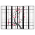 Miniatyrbild 11 av 11: Rumsegregator Japansk 6-panelig Rumskärm, Modern Design för Effektiv Rumsseparering, Lätt att Montera och Använda