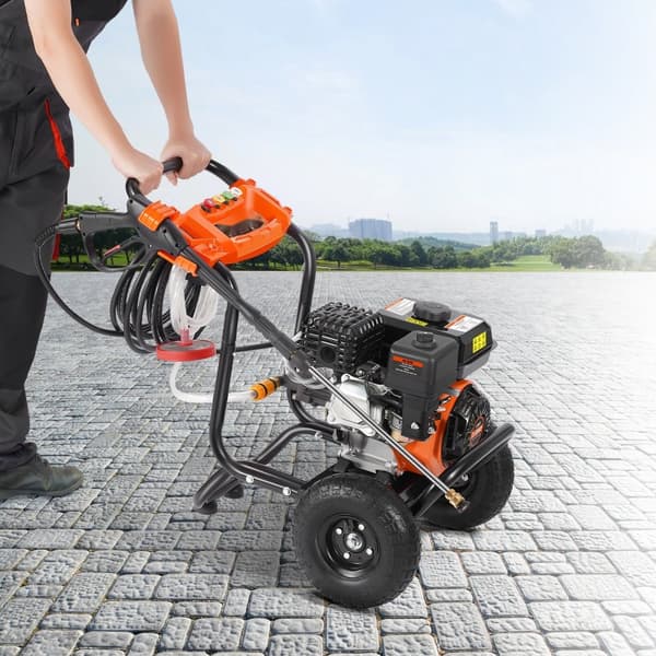 Gastruckstvätt 3500 PSI, 10L/min, 2,6 GPM, 5 munstycken, bärbar högtryckstvätt för effektiv bilrengöring