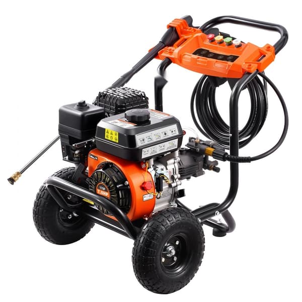Gastruckstvätt 3500 PSI, 10L/min, 2,6 GPM, 5 munstycken, bärbar högtryckstvätt för effektiv bilrengöring