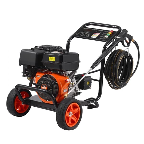 Gastruckstvätt 4400 PSI, 15L/min, högtryckstvätt, effektiv rengöring, 5 munstycken, kraftfull motor, perfekt för professionell användning