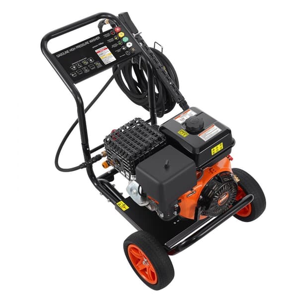 Gastruckstvätt 4400 PSI, 15L/min, högtryckstvätt, effektiv rengöring, 5 munstycken, kraftfull motor, perfekt för professionell användning
