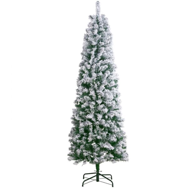 Juletræ 6,5 fod Prelit Flocked med 250 LED-lys, 814 Tips, Flot Design, Energisparende Belysning, Perfekt til Jul.