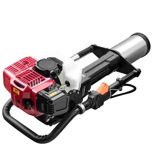 52cc Gasdrevet T-Stolpedriver, 2-Takts Hegnspælestang m/ 3 Hoveder, Effektiv og Holdbar, Ideel til Havearbejde.
