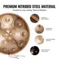 Miniatyrbild 4 av 11: Handpan Trumma 22 i 12 toner D-moll, hög kvalitet, lätt att spela, unik design, professionell ljudupplevelse, handtruminstrument