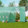 Miniatyrbillede 8 af 11: Gang-tunnel drivhus 27,38x9,5x7,38ft, galvaniseret ramme, PE cover, holdbar, velegnet til planter, hurtig opsætning.