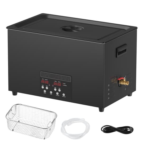 Ultraäänipuhdistin 30L, Ajastin ja lämmitys, 600W Teho, Tehokas Puhdistuskone Korilla