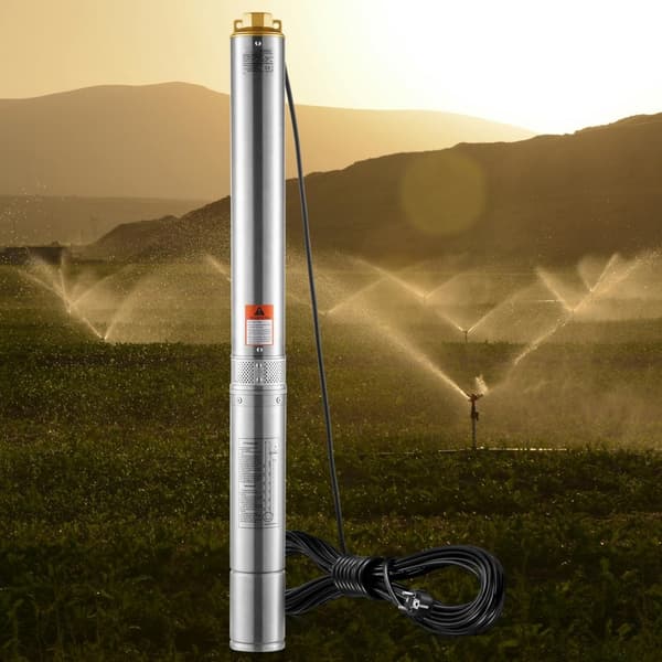 Dränkbar rostfri pump 2200W, 9,8 m³/h, 144 m lyfthöjd, robust och effektiv vattenpump för djup brunn
