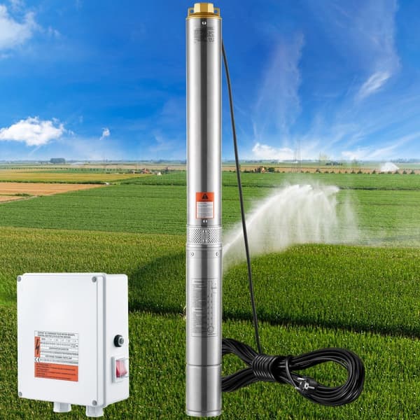 Dränkbar pump i rostfritt stål, 2200W, 9,8 m³/h, 144 m tryck, effektiv och hållbar vattenpump för brunn och trädgård