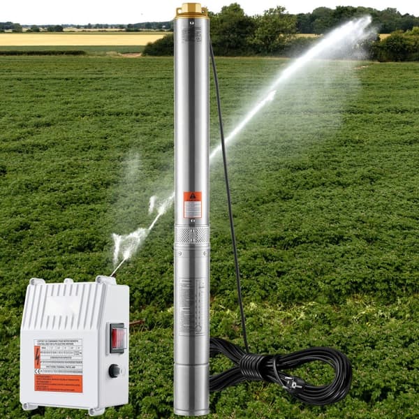 Syvän kaivon uppopumppu 1500W, 9,8 m³/h, 108 m, ruostumaton teräs, tehokas vesipumppu