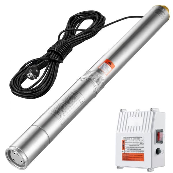 Syvän kaivon uppopumppu 1500W, 9,8 m³/h, 108 m, ruostumaton teräs, tehokas vesipumppu