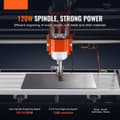 Miniatyrbild 2 av 11: CNC-fräsmaskin 300x200x72mm, 120W graveringsmaskin, 3-axlig GRBL, träakryl-MDF-PVC-gravering, offlinekontroll, 1200RPM