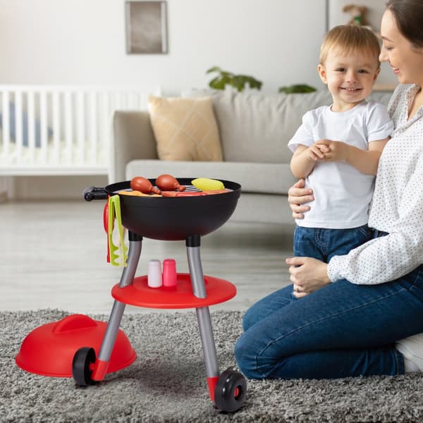 28 kpl Lasten BBQ Grilli Lelusetti, Ääni- ja Valoefekteillä, Teeskentelylelu, ulkoilu, kesäaktiviteetti, lapsille
