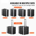 Miniatyrbillede 7 af 11: 4U Rack Case Server Rack, 14 cm dyb, med ABS-håndtag, holdbar konstruktion, perfekt til serverudstyr.