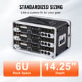 Miniatyrbillede 3 af 11: 6U Rack Case Server Rack kabinet, 14 cm dyb, robust ABS konstruktion, bærbare håndtag, ideel til serveropsætning.