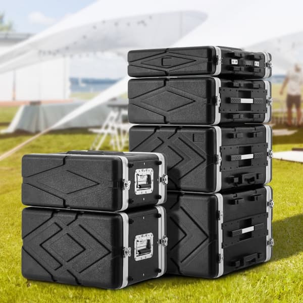 6U Rack Case, Server Rack Cabinet 19 Djup, Robust ABS, Optimal Ventilation, För Datacenter och Serverutrymmen