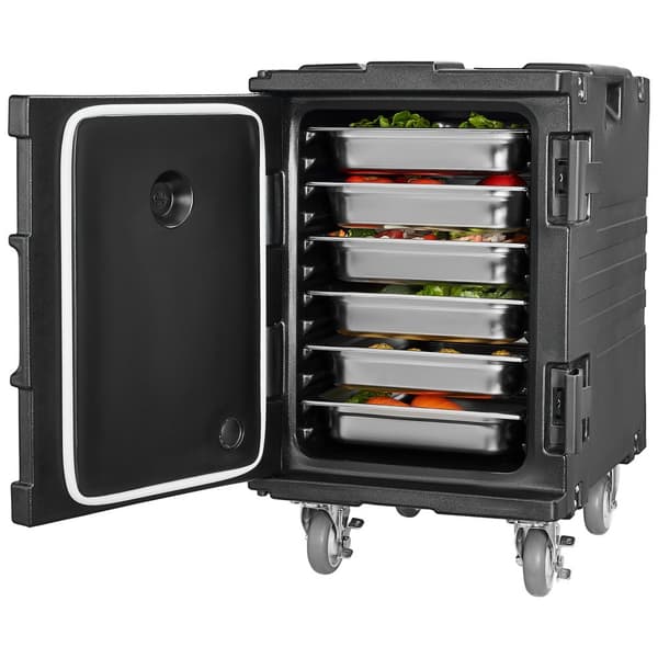 Isoleret Madpan Carrier, Stabelbar Catering Opvaskeboks 90L, Chafing Fad, Holdbar og Effektiv Transportløsning.