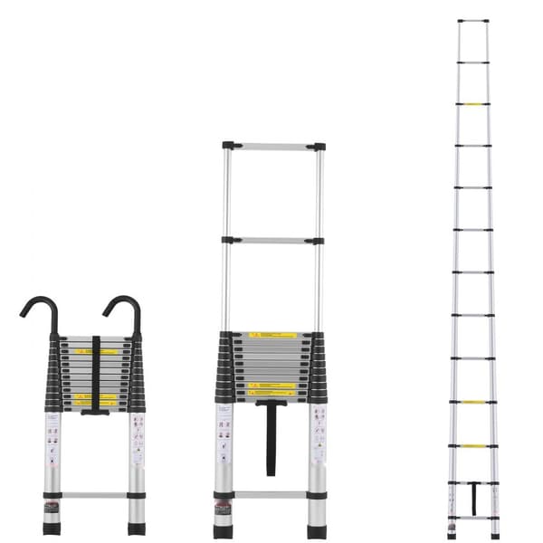 Teleskooppiset Jatkotikkaat 16,4 FT, Monipainikkeinen Sisäänveto, 375 LBS Kuormituskyky, Kestävä ja Helppokäyttöinen