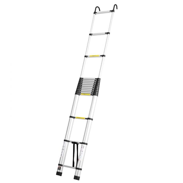 Teleskopförlängningsstege 20,3 FT, lättviktig och hållbar, perfekt för hem och professionell användning, 375 LBS, multi-knapps indragning