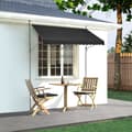 Miniatyrbillede 8 af 11: Udtrækkelig terrassemarkise 138x47, håndsving, solbeskyttelse, robust design, nem installation, perfekt til udendørs rum.