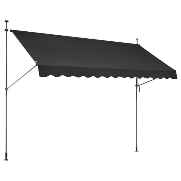 Infällbar uteplatsmarkis 138x47, Sunsetter altantak med vev, skydd mot sol och regn, hållbar konstruktion, enkel installation