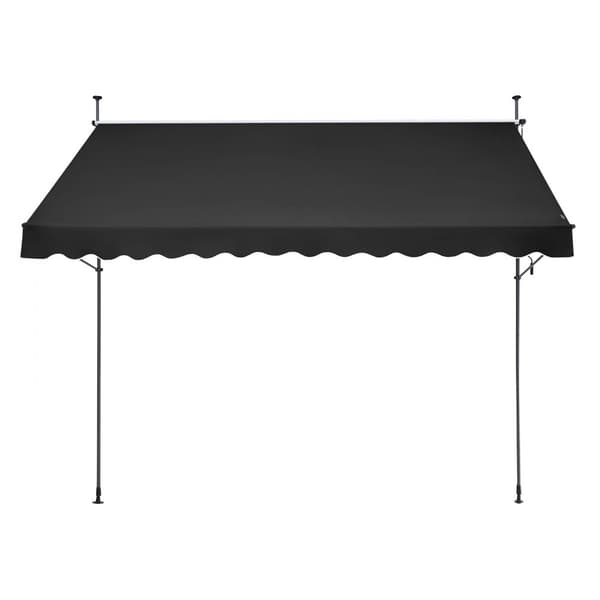 Infällbar uteplatsmarkis 138x47, Sunsetter altantak med vev, skydd mot sol och regn, hållbar konstruktion, enkel installation