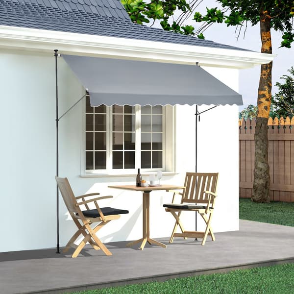 Patio-markiisi 138x47, sisäänvedettävä aurinkovarjo, kammiomekanismi, kestävä, helppokäyttöinen, ulkokäyttöön