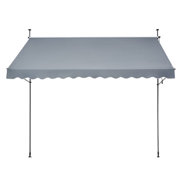Patio-markiisi 138x47, sisäänvedettävä aurinkovarjo, kammiomekanismi, kestävä, helppokäyttöinen, ulkokäyttöön
