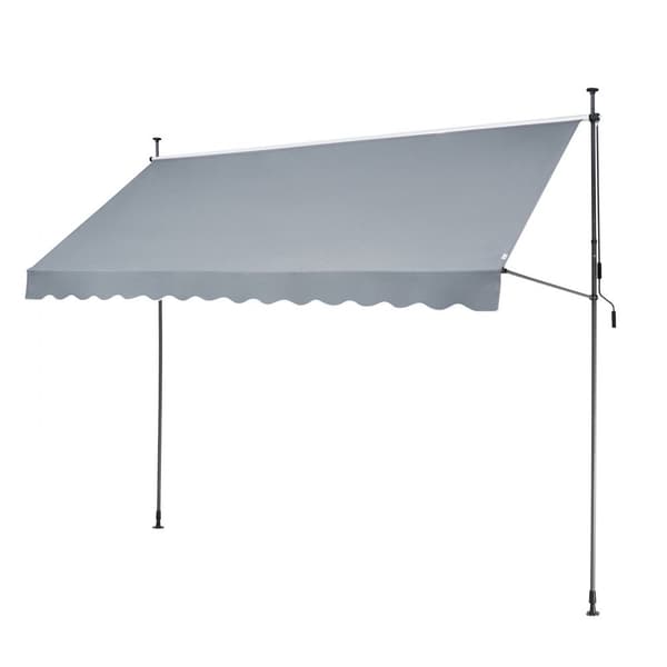 Patio-markiisi 138x47, sisäänvedettävä aurinkovarjo, kammiomekanismi, kestävä, helppokäyttöinen, ulkokäyttöön