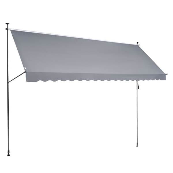 Patio Markiisi 178x47, Sisäänvedettävä Aurinkovarjo, Kammella, Suoja UV-säteilyltä, Helppo Käyttö, Kestävä ja Tyylikäs
