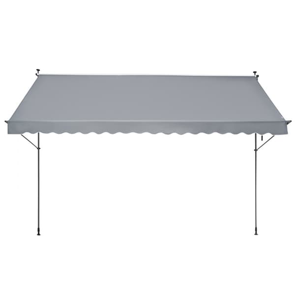 Patio Markiisi 178x47, Sisäänvedettävä Aurinkovarjo, Kammella, Suoja UV-säteilyltä, Helppo Käyttö, Kestävä ja Tyylikäs
