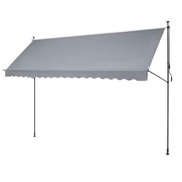 Patio Markiisi 178x47, Sisäänvedettävä Aurinkovarjo, Kammella, Suoja UV-säteilyltä, Helppo Käyttö, Kestävä ja Tyylikäs