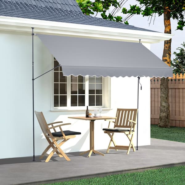 Patio-markiisi 157x47, sisäänvedettävä aurinkovarjo, helppo kampimekanismi, kestävä materiaali, UV-suoja, säästävä ratkaisu