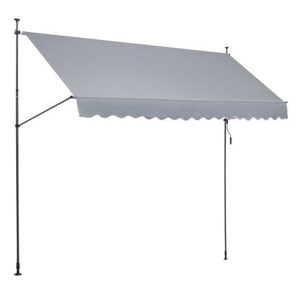 Patio-markiisi 157x47, sisäänvedettävä aurinkovarjo, helppo kampimekanismi, kestävä materiaali, UV-suoja, säästävä ratkaisu