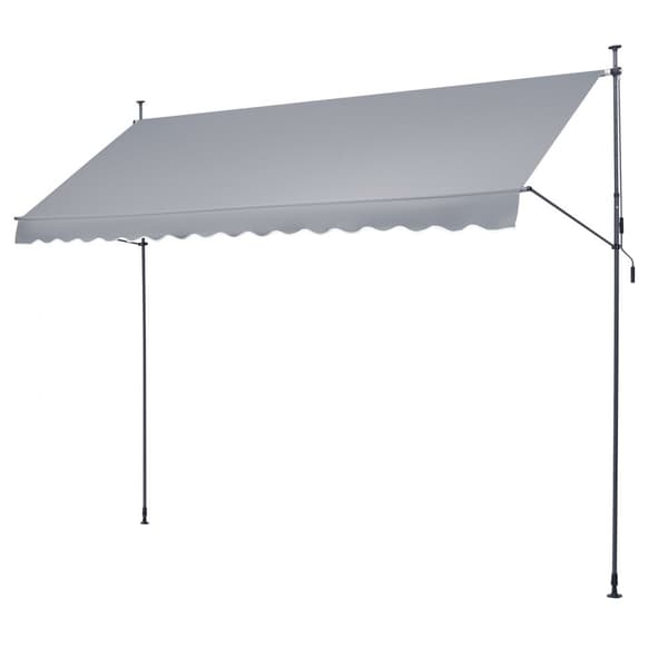 Patio-markiisi 157x47, sisäänvedettävä aurinkovarjo, helppo kampimekanismi, kestävä materiaali, UV-suoja, säästävä ratkaisu