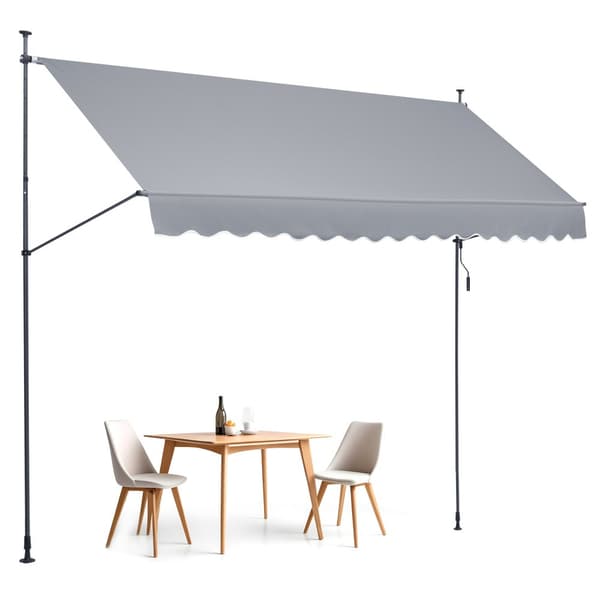 Patio-markiisi 157x47, sisäänvedettävä aurinkovarjo, helppo kampimekanismi, kestävä materiaali, UV-suoja, säästävä ratkaisu