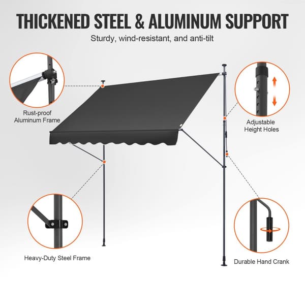 Infällbar altanmarkis 98x47, Sunsetter med vev, justerbart tak, effektiv solskydd för uteplats och balkong