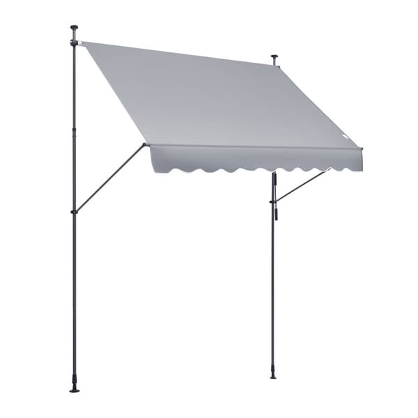 98x47 Patio-markiisi, sisäänvedettävä aurinkovarjo, kestävä rakenne, helppo käyttää, suojaa auringolta