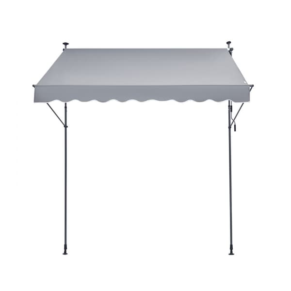 98x47 Patio-markiisi, sisäänvedettävä aurinkovarjo, kestävä rakenne, helppo käyttää, suojaa auringolta